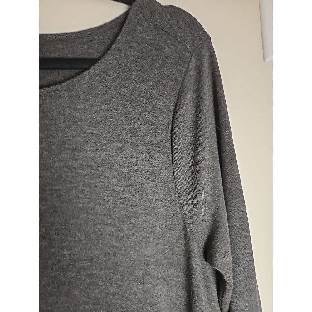 Zenana Premium Women's Gray 3/4 Sleeve Stretch Shift Dress Size‎ L Pockets - Picture 4 of 10